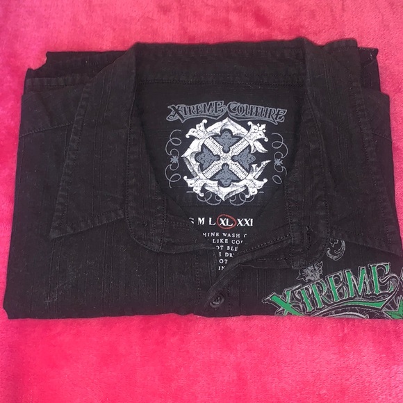 ✮XTREME COUTURE Button down Men's Top - Picture 2 of 4